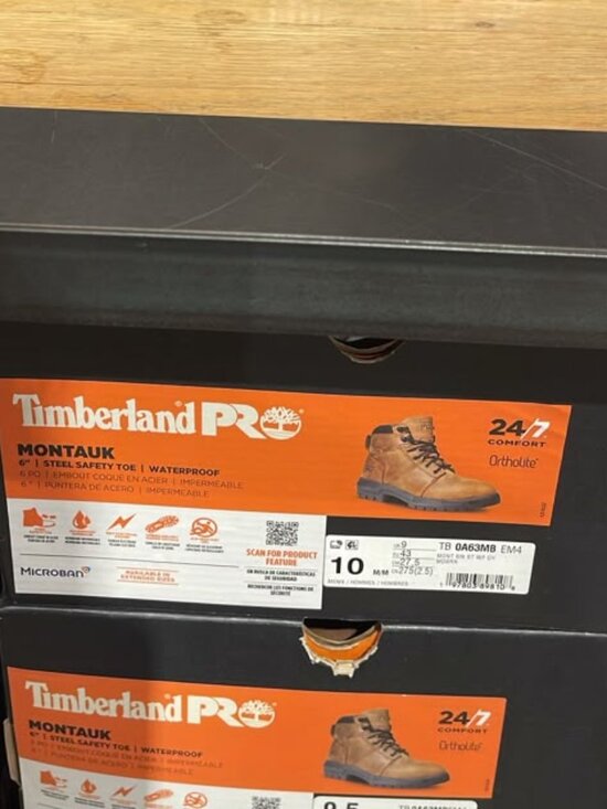 TIMBERLAND PRO MEN\'S  6\'\' MONTAUK SAFETY TOE MD BROWN  A63MB-EM4 ALL SIZES main image 7